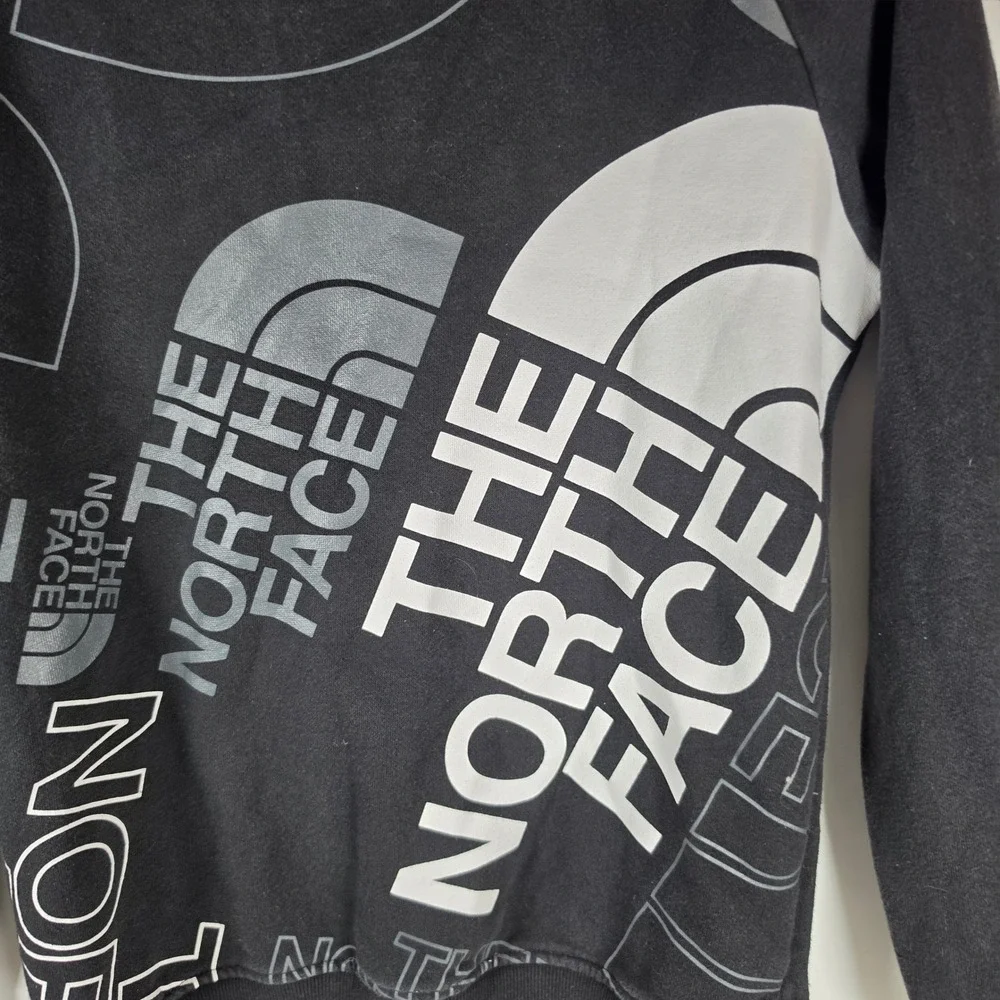 The North Face Men's Graphic Injection Crewneck Sweatshirt Black Big Logo Size S
